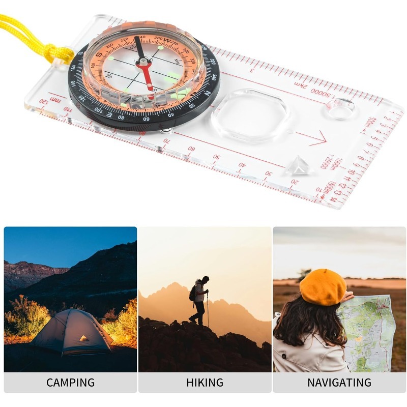 Outdoor Hunting Maps - 1-10Pcs Compass Navigation Map Ruler Reading