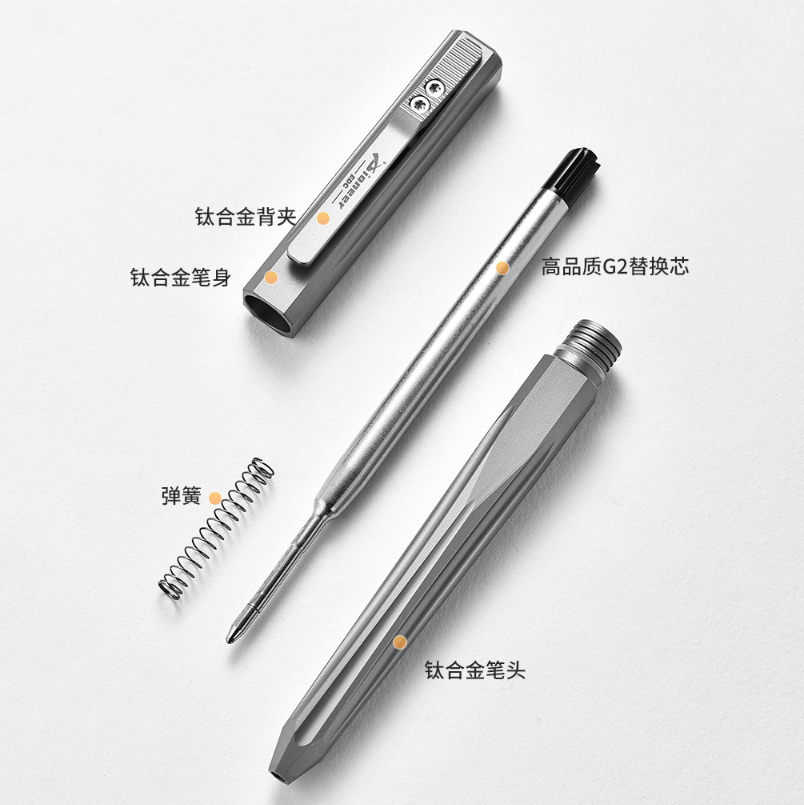 Tactical Pen Tool - Titanium Sliding Decompression Signature Pen Pioneer