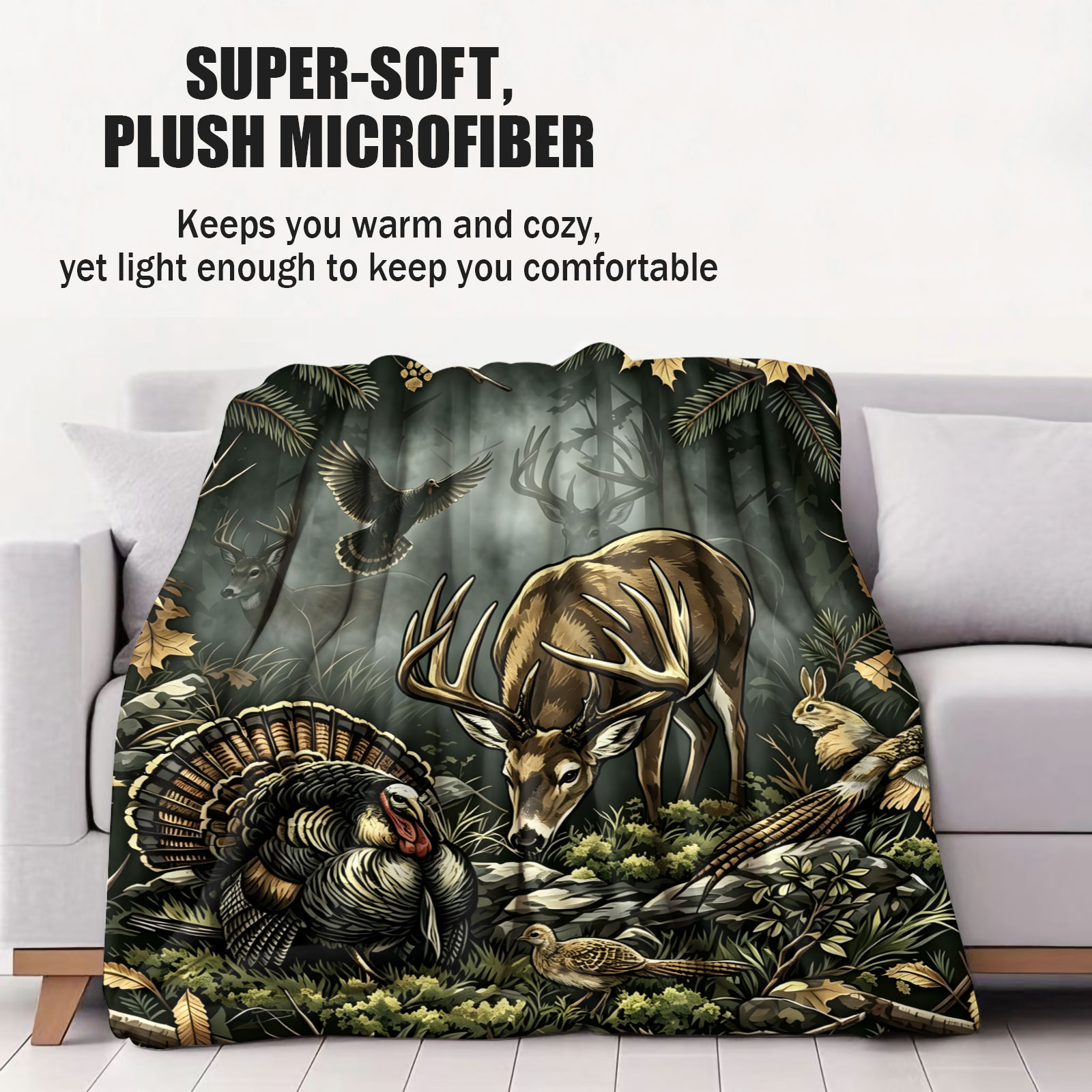 Vintage Woodland Animal Throw  - Wildman Hunting & Outdoor recension och pris