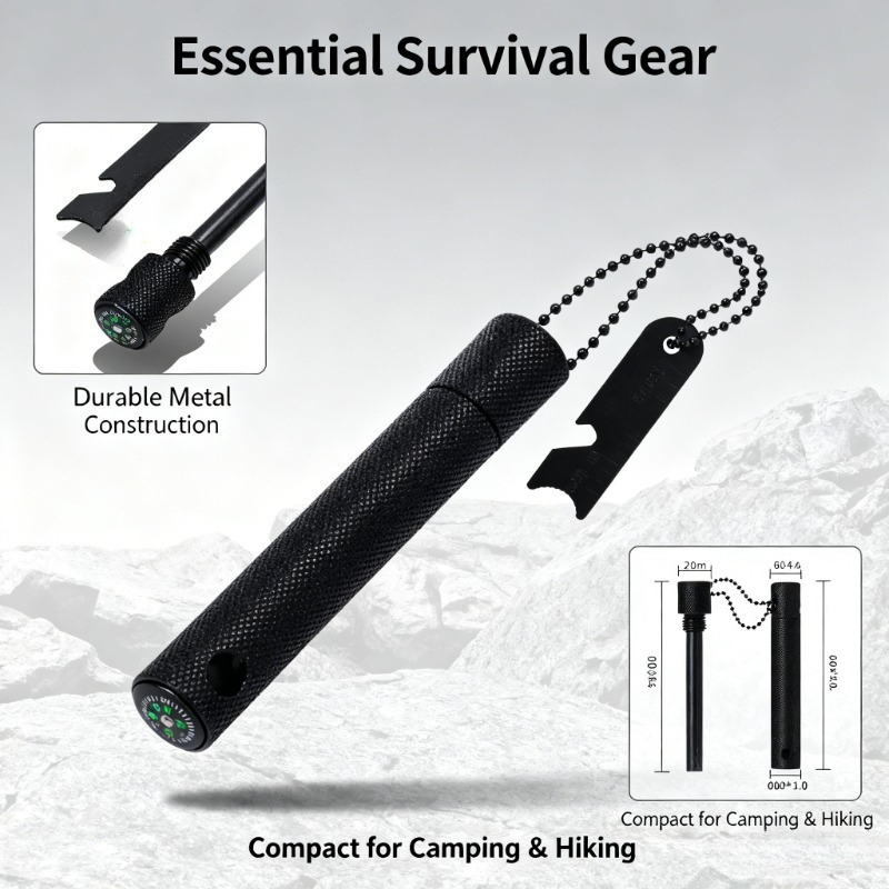 Magnesium Rod with Compass - W - Fire Starter Waterproof recension och pris