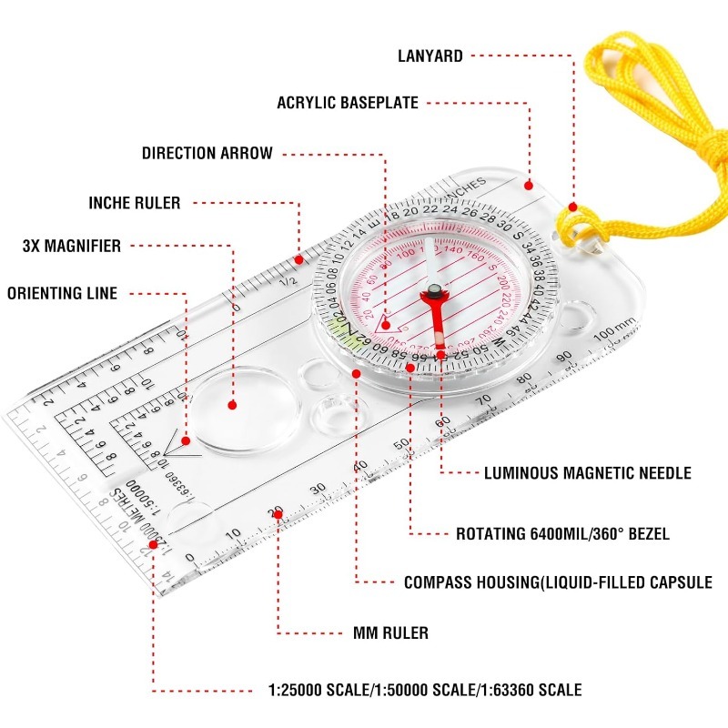 1-10Pcs Compass Navigation Map - Outdoor Hunting Maps recension och pris