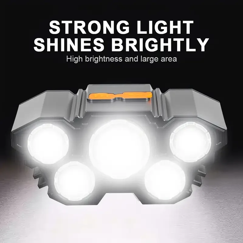 Portable 5LED Outdoor Headlamp - Hunting Fishing Outdoor recension och pris